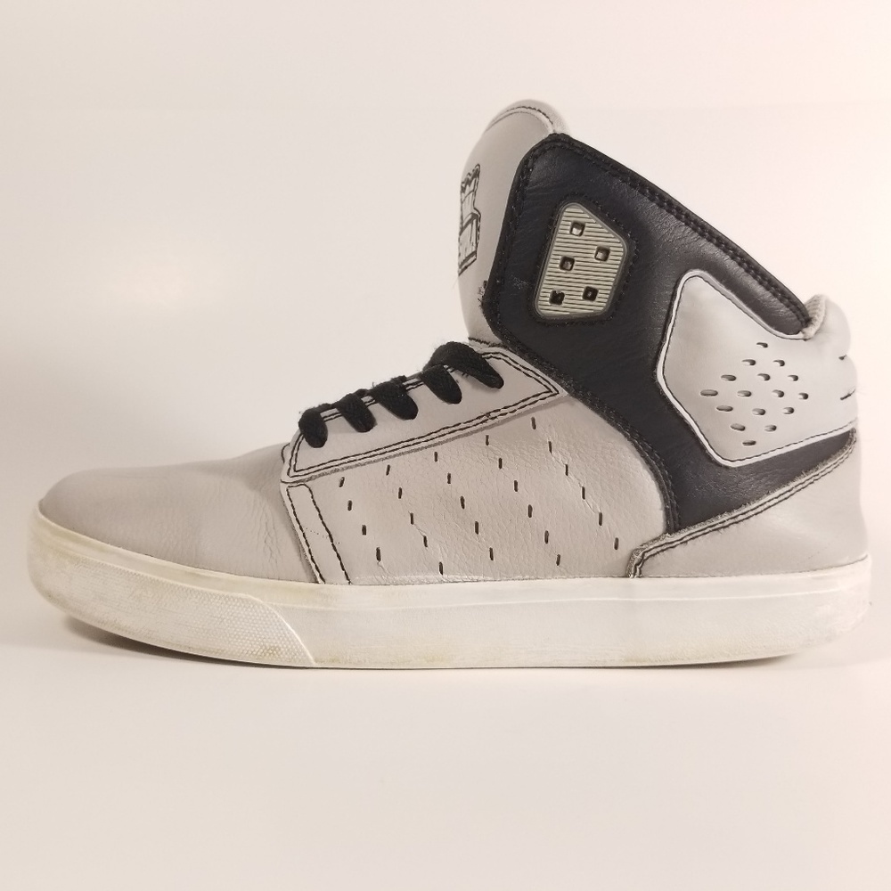 Supra Men's High Top Lace-up Shoes Gray Sz 8.5